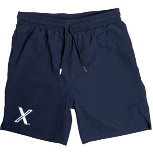 Blue Athletic Shorts with Soft Fabric and Elastic Waistband